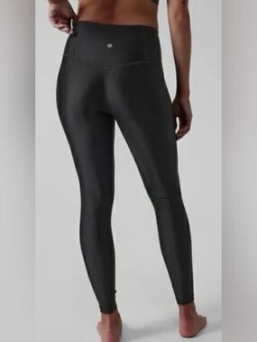 Athleta Elation Shine Tight, Black, sz S